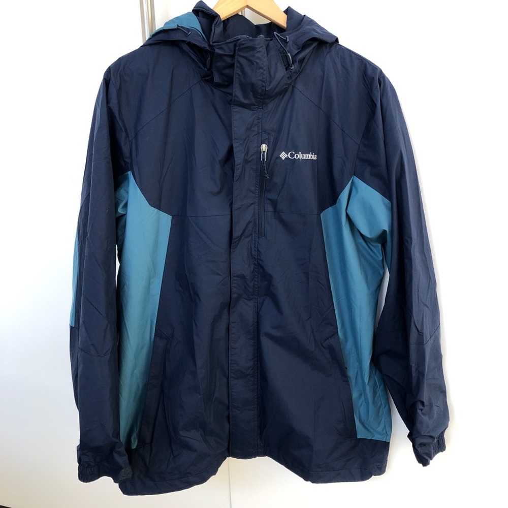 COLUMBIA Mens Interchange Jacket Medium Blue